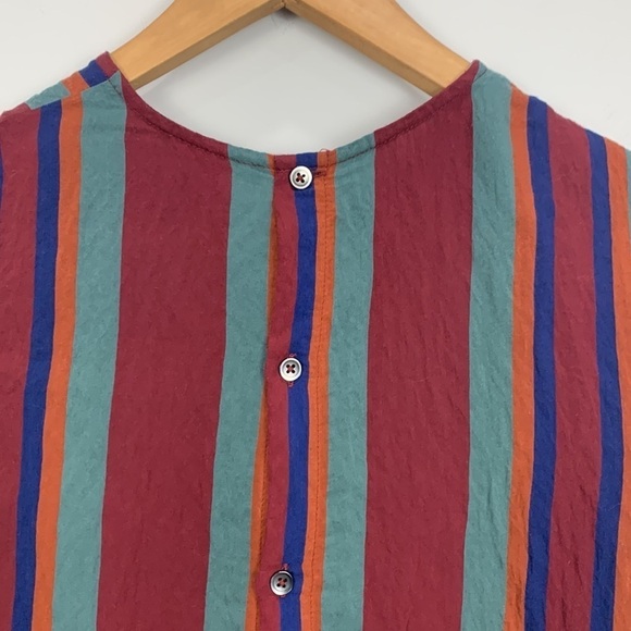 Madewell Button-Back Tie Tee in Rosalinda Stripe - Picture 10 of 16